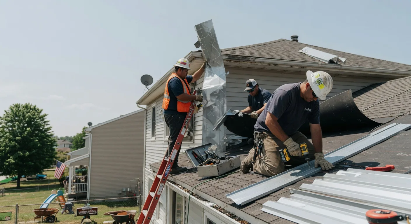 Storm Damage Metal Roof Repair in Many Farms, AZ